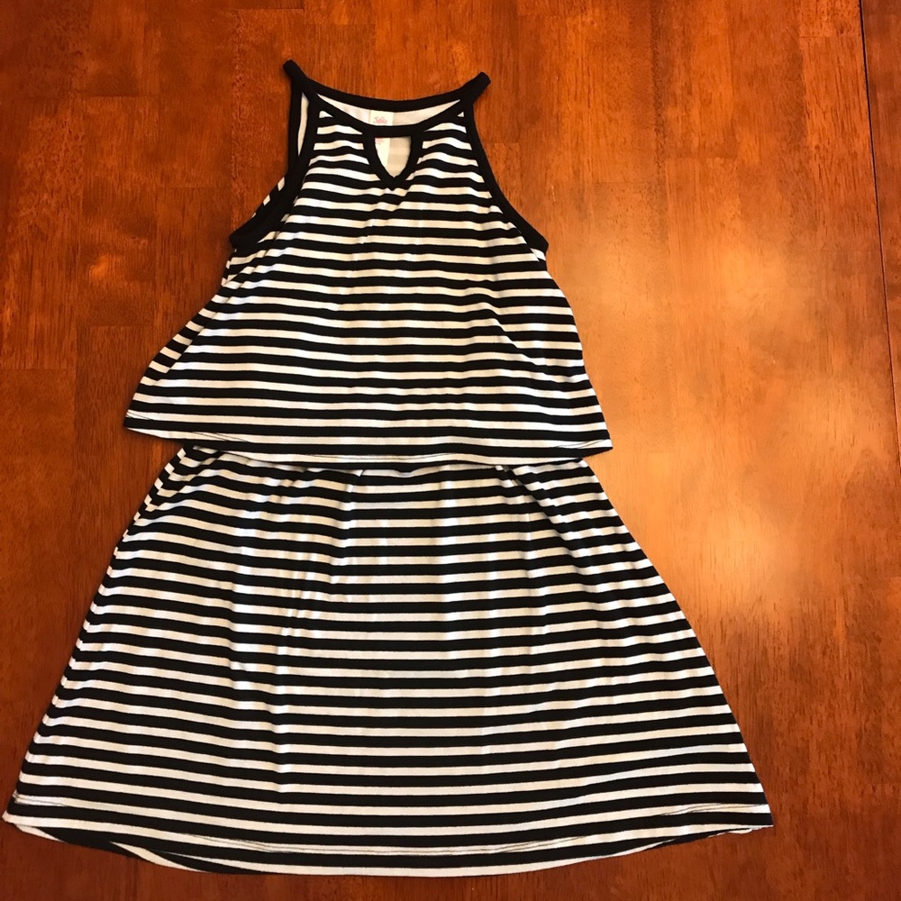 Black-and-white striped dress from Justice